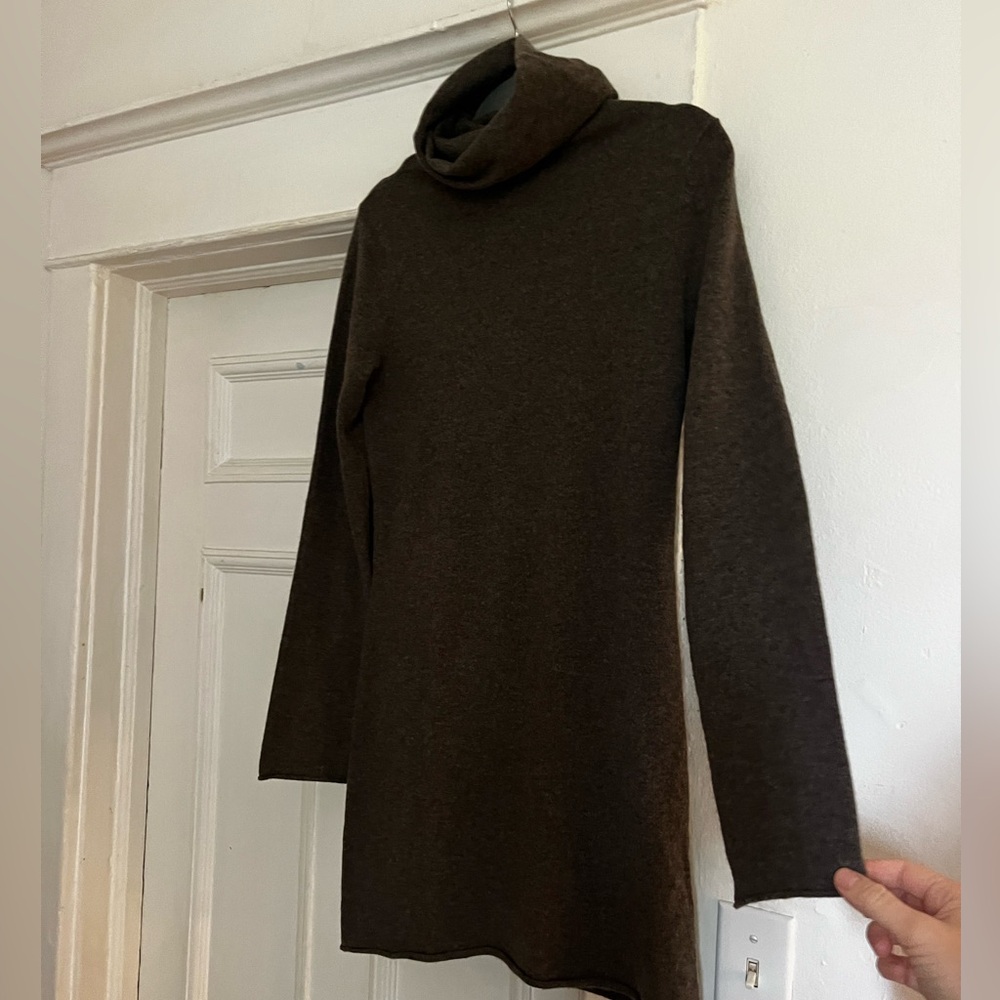 100% cashmere turtleneck dress